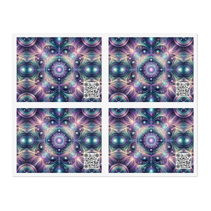 Iridescent Tech Fusion Tech-Forward Streetwear Sticker Sheets - 8404 Design-61