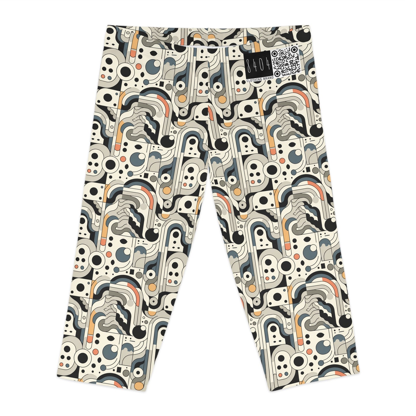 Modern Minimalism Minimalist Tech Women's Capri Leggings - 8404 Design-60