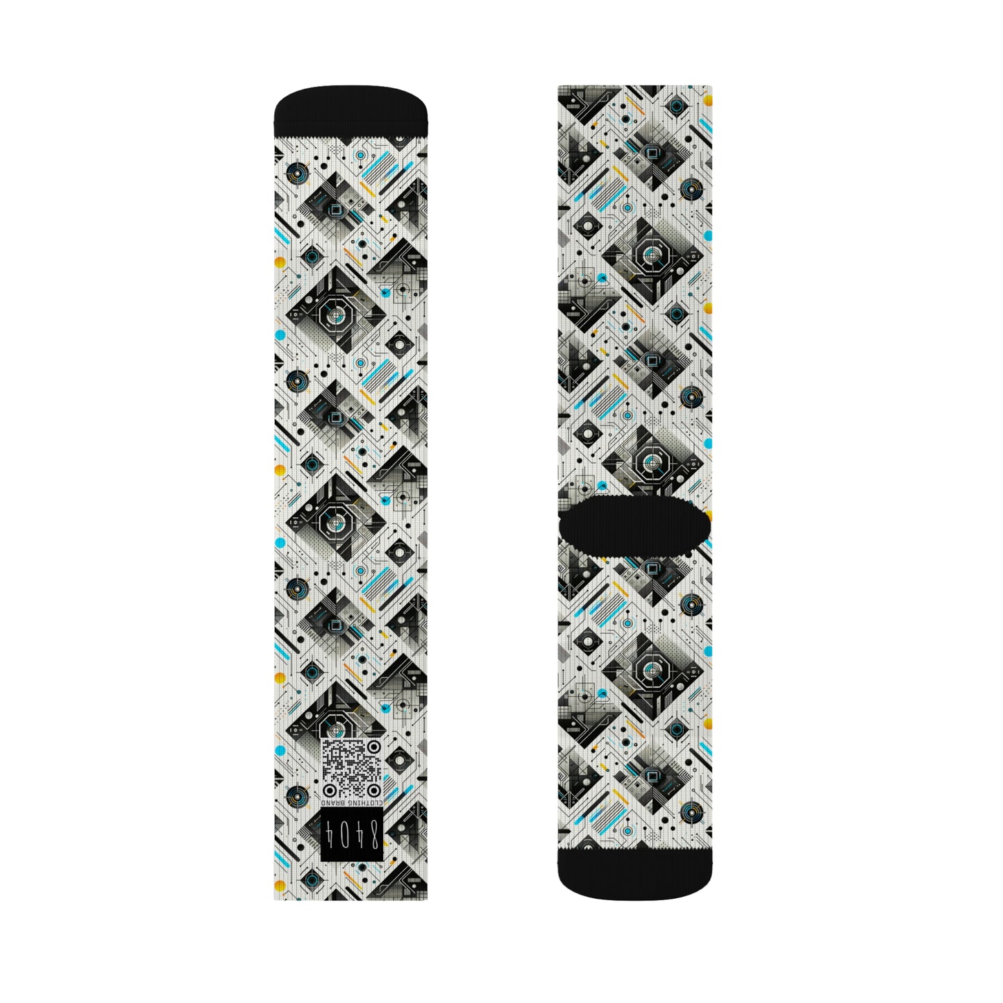 Tech Minimalism Minimalist Tech Sublimation Socks - 8404 Design-47