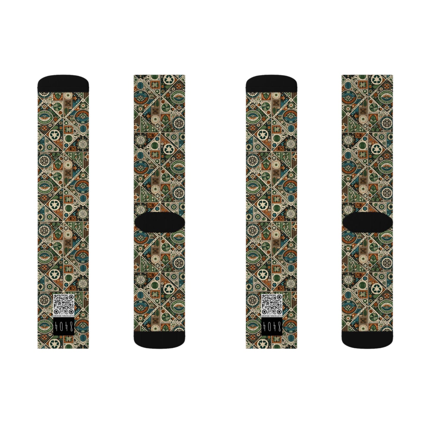 Sustainable Streetwear Sustainability-conscious Urban Style Sublimation Socks - 8404 Design-67