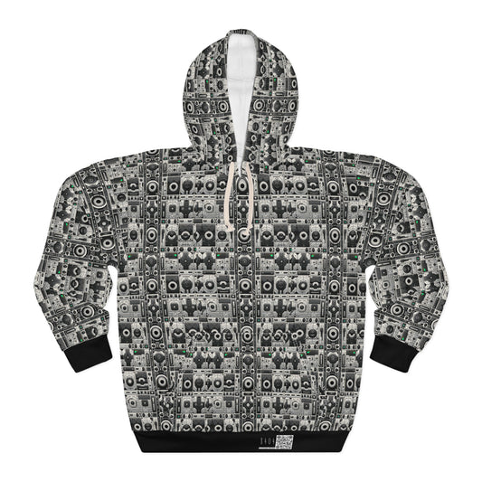 Tech Utility Aesthetics Tech-Forward Minimalism Pullover Hoodie - 8404 Design-60