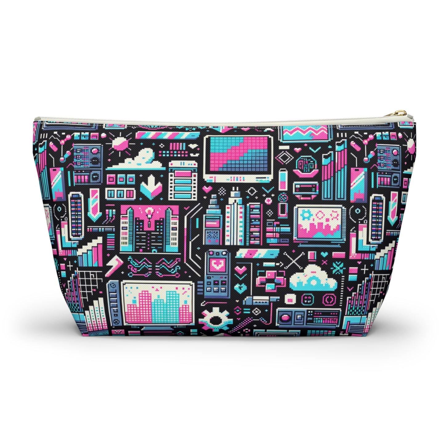 Digital Rebellion Youthful Streetwear with a Rebellious Digital Twist Accessory Pouch W T-bottom - 8404 Design-71