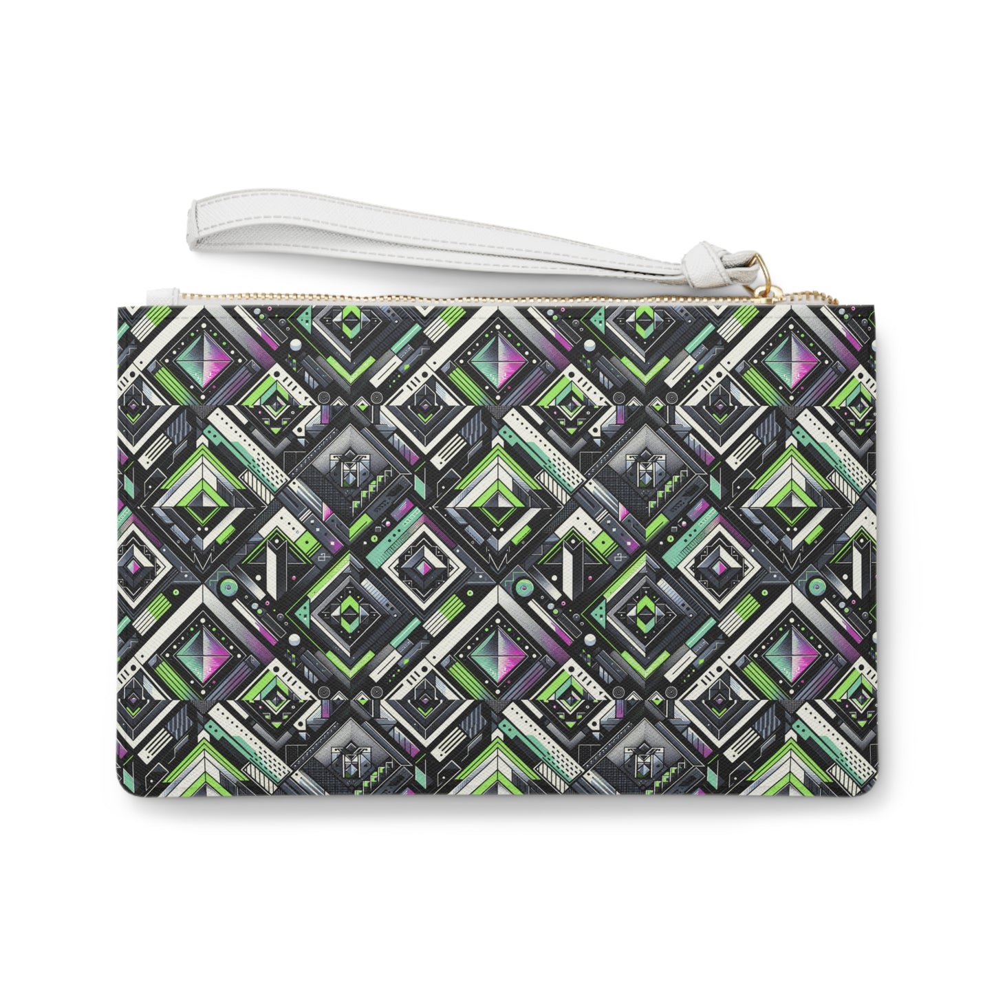 Retro Futurism Graphics Tech-Forward Streetwear Clutch Bag - 8404 Design-48