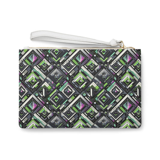 Retro Futurism Graphics Tech-Forward Streetwear Clutch Bag - 8404 Design-48