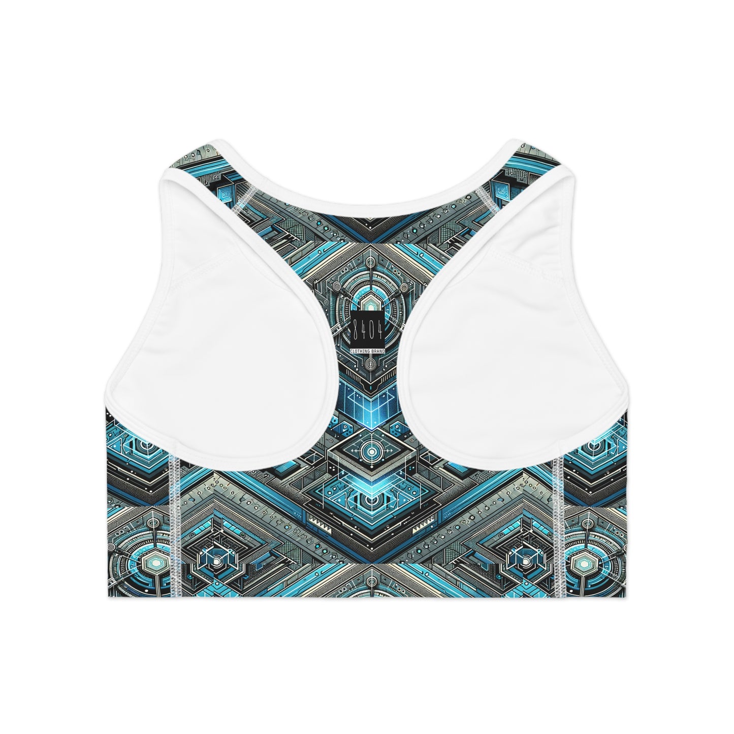 Tech-Infused Futurism Sleek Tech Edge Sports Bra - 8404 Design-49