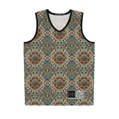 Cultural Fusion Tech Blend of Cultural Heritage With Tech-Inspired Elements Basketball Jersey - 8404 Design-74