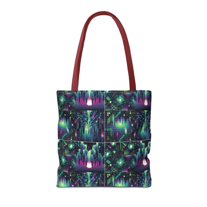 Tech Noir Aesthetics Tech-Forward Urban Dystopia Tote Bag - 8404 Design-54