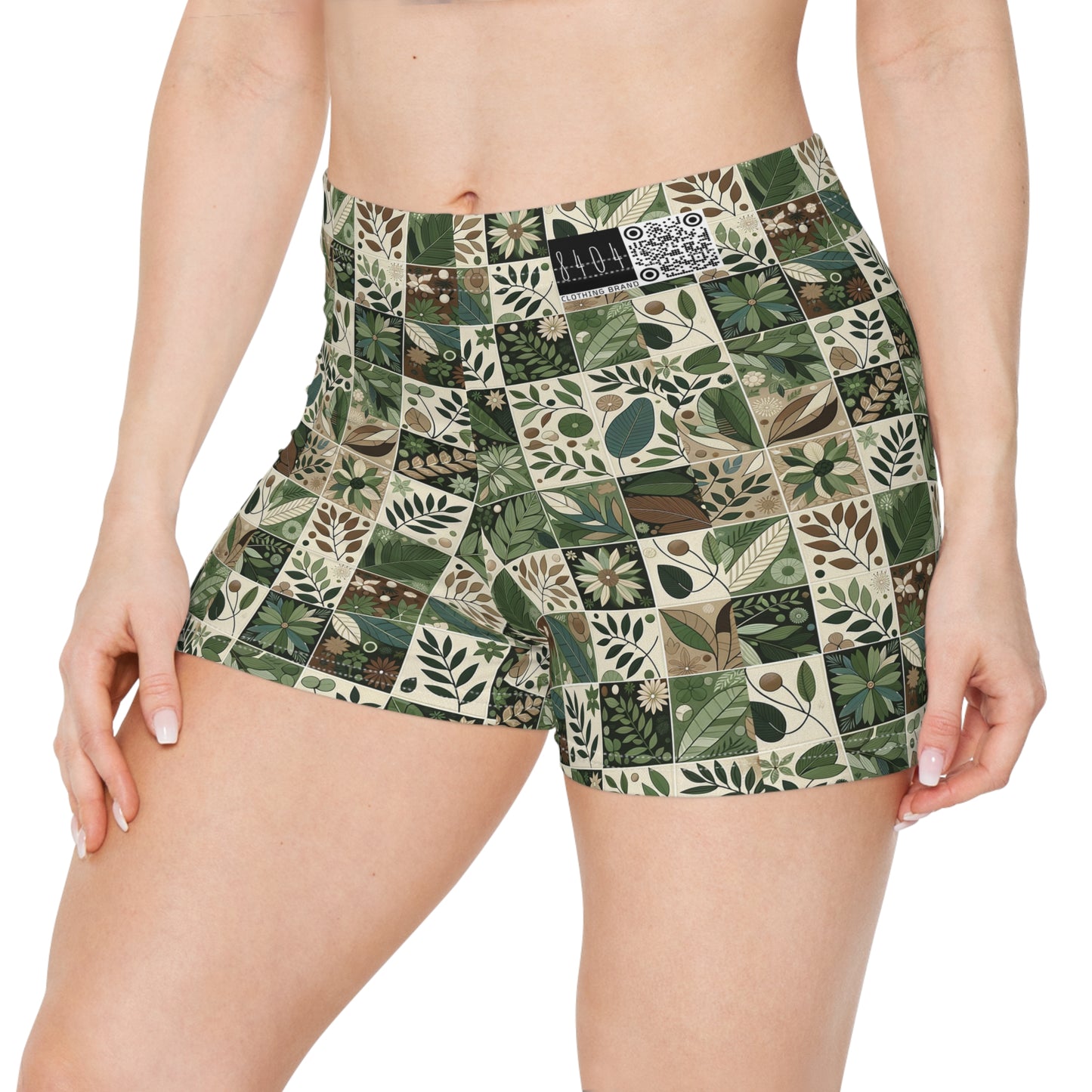 Streetwear Sustainability Environmentally Conscious Streetwear with a Natural Aesthetic Women's Shorts - 8404 Design-57