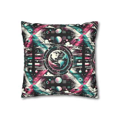 Digital Artistry Digital-native Streetwear Faux Suede Square Pillowcase - 8404 Design-62