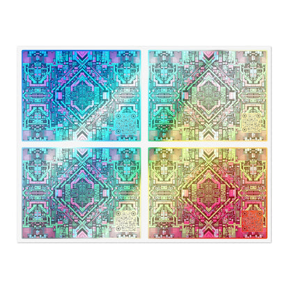 Digital Glitch Vibes Tech-Inspired Streetwear Sticker Sheets - 8404 Design-71