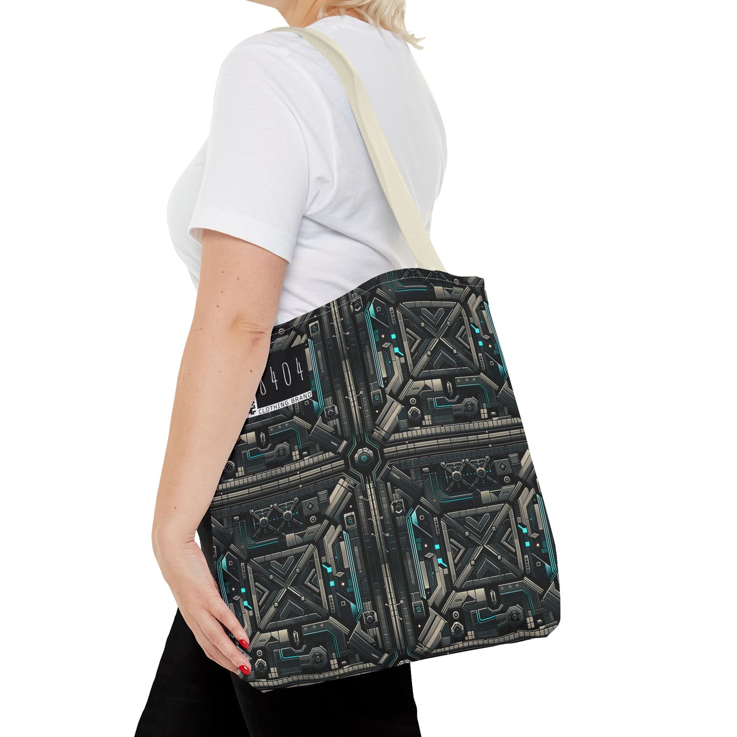 Tech Noir Futuristic Tech Aesthetic with a Dark Twist Tote Bag - 8404 Design-59
