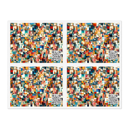 Digital Artistic Expression Artistic Streetwear Sticker Sheets - 8404 Design-46