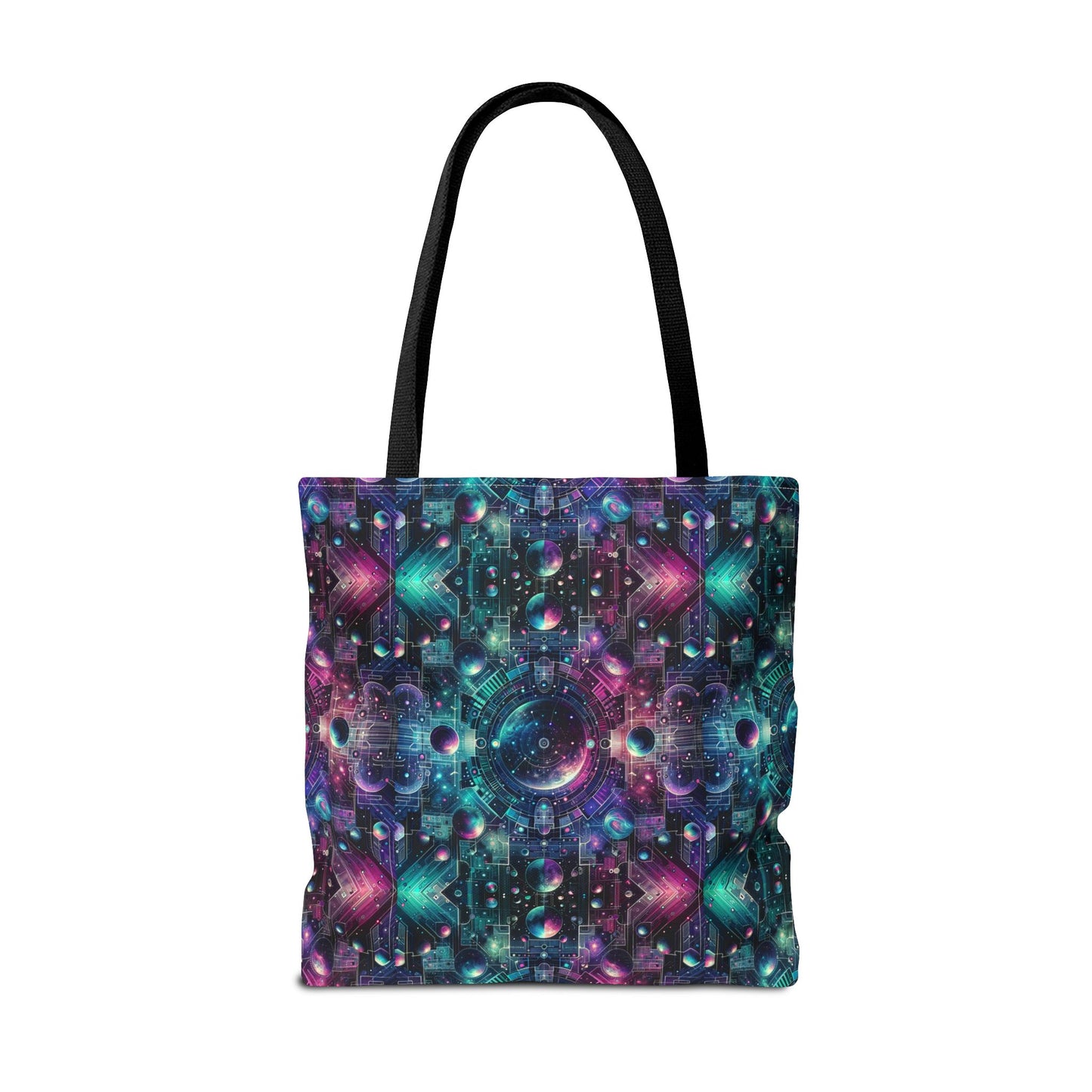 Galactic Hues Tech-Forward Cosmic Fusion Tote Bag - 8404 Design-59
