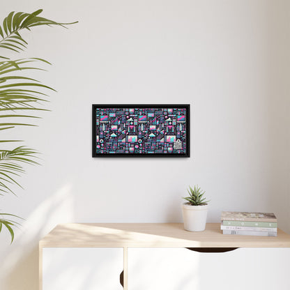 Digital Rebellion Youthful Streetwear with a Rebellious Digital Twist Matte Canvas, Framed (multi-color) - 8404 Design-71 B