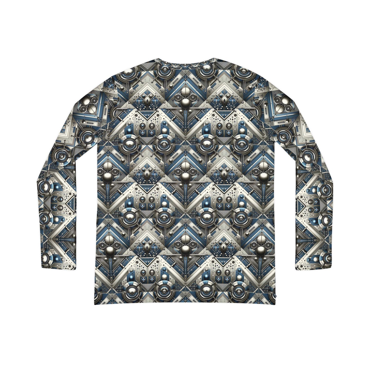 Tech Utility Fusion Tech-Forward Utility With a Futuristic Edge Women's Long Sleeve V-Neck Shirt - 8404 Design-63
