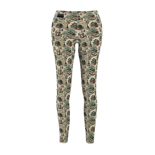 Cultural Artisanal Fusion Contemporary Cultural Elegance Women's Cut & Sew Casual Leggings - 8404 Design-68
