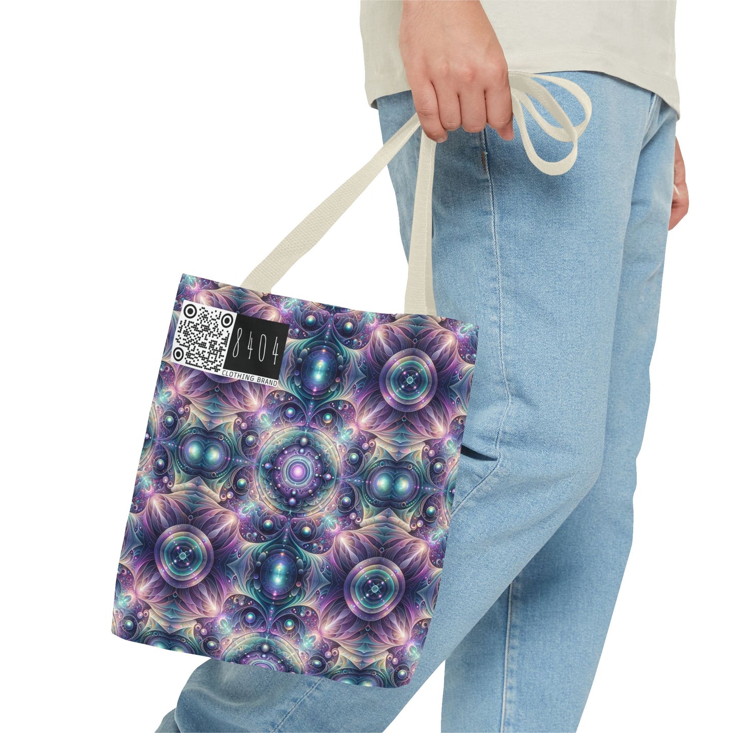 Iridescent Tech Fusion Tech-Forward Streetwear Tote Bag - 8404 Design-61