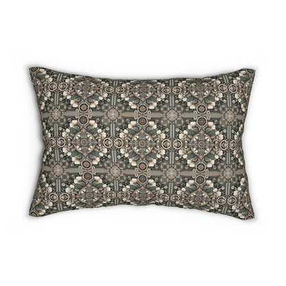 Cyber Garden Party Tech Garden Extravaganza Spun Polyester Lumbar Pillow - 8404 Design-66 S