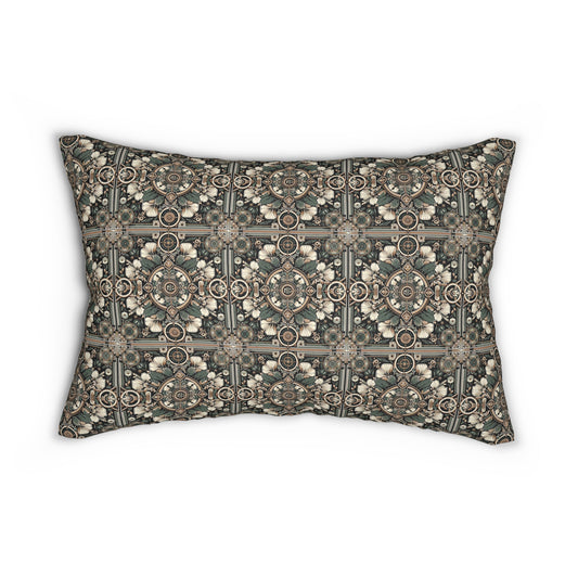 Cyber Garden Party Tech Garden Extravaganza Spun Polyester Lumbar Pillow - 8404 Design-66 S