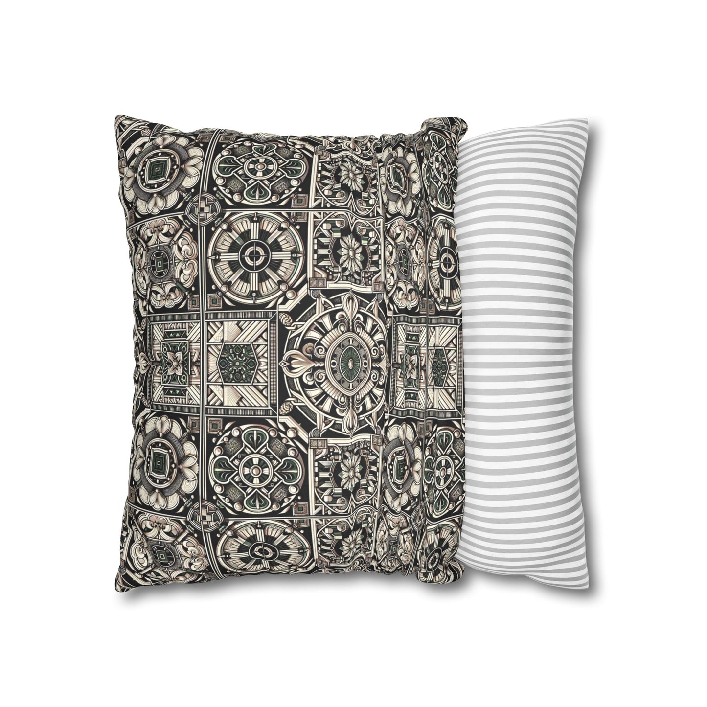 Cyber Garden Party Tech Garden Extravaganza Faux Suede Square Pillowcase - 8404 Design-45