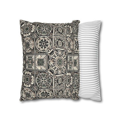 Cyber Garden Party Tech Garden Extravaganza Faux Suede Square Pillowcase - 8404 Design-45