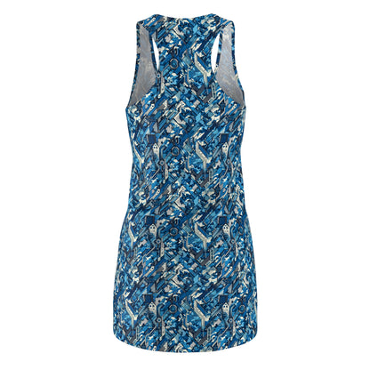 Tech Urban Camo Tech-Forward Streetwear With a Futuristic Military Edge Women's Cut & Sew Racerback Dress - 8404 Design-39