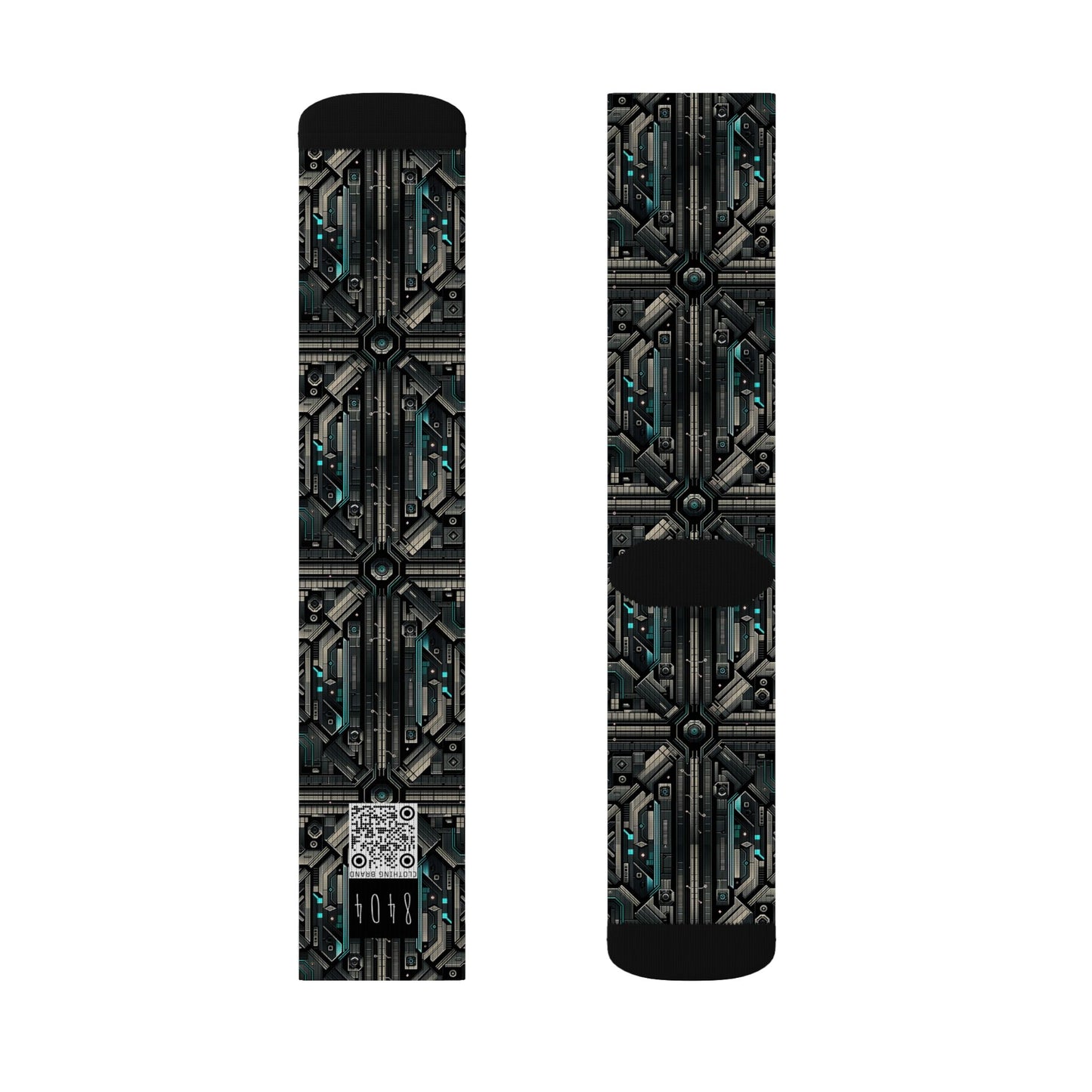 Tech Noir Futuristic Tech Aesthetic with a Dark Twist Sublimation Socks - 8404 Design-59