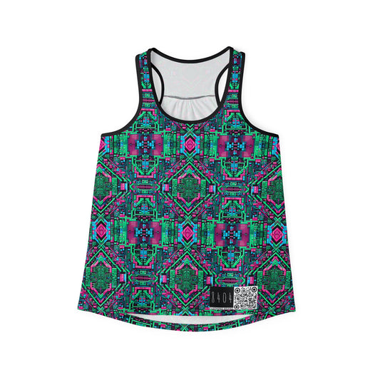 Digital Glitch Vibes Tech-Inspired Streetwear Women's Tank Top - 8404 Design-71