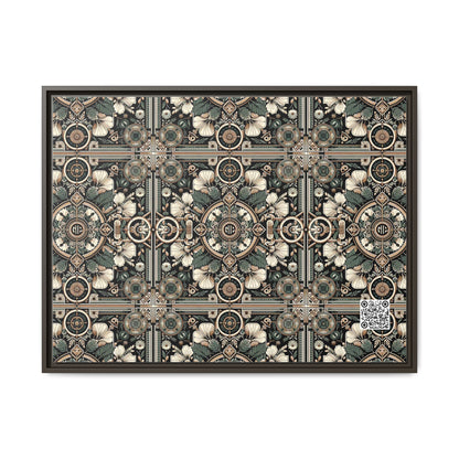 Cyber Garden Party Tech Garden Extravaganza Matte Canvas, Framed (multi-Color) - 8404 Design-66 A