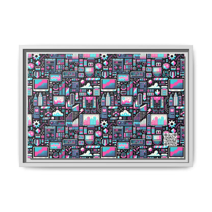 Digital Rebellion Youthful Streetwear with a Rebellious Digital Twist Matte Canvas, Framed (multi-color) - 8404 Design-71 B