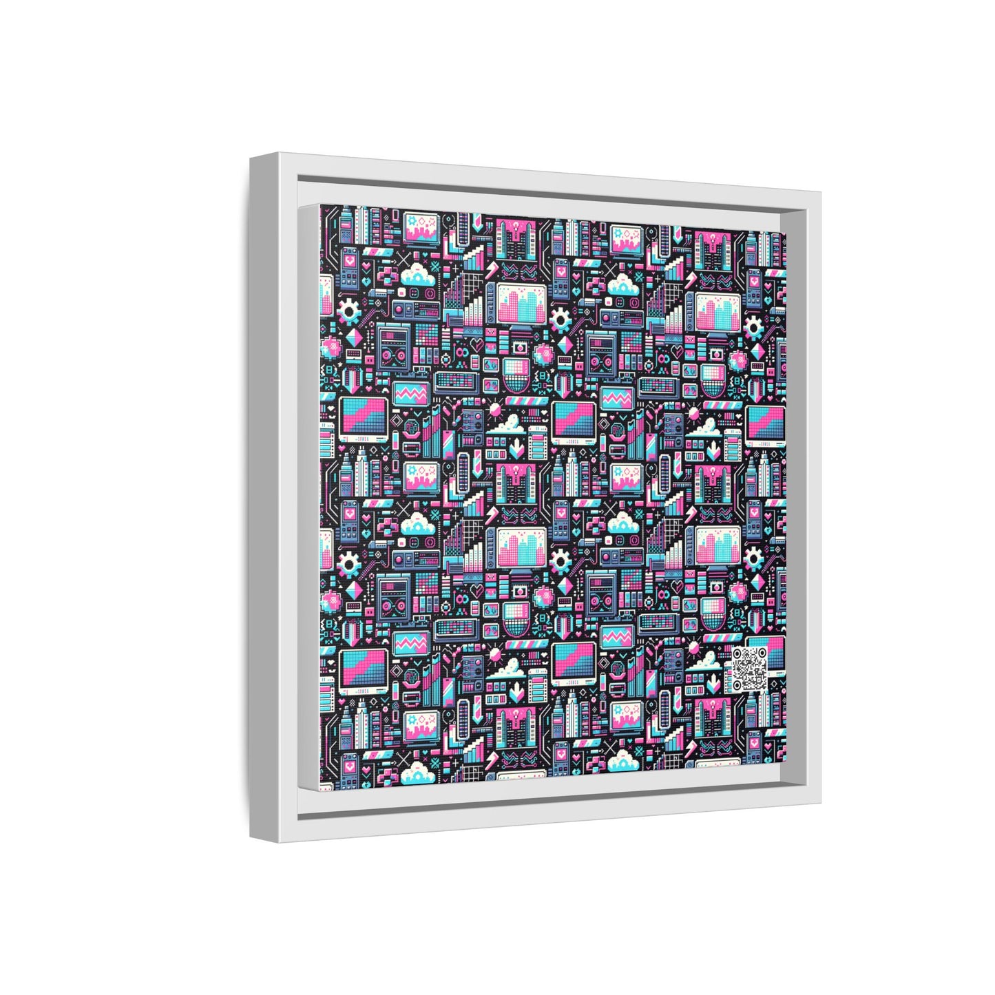 Digital Rebellion Youthful Streetwear with a Rebellious Digital Twist Matte Canvas, Framed (multi-color) - 8404 Design-71 B