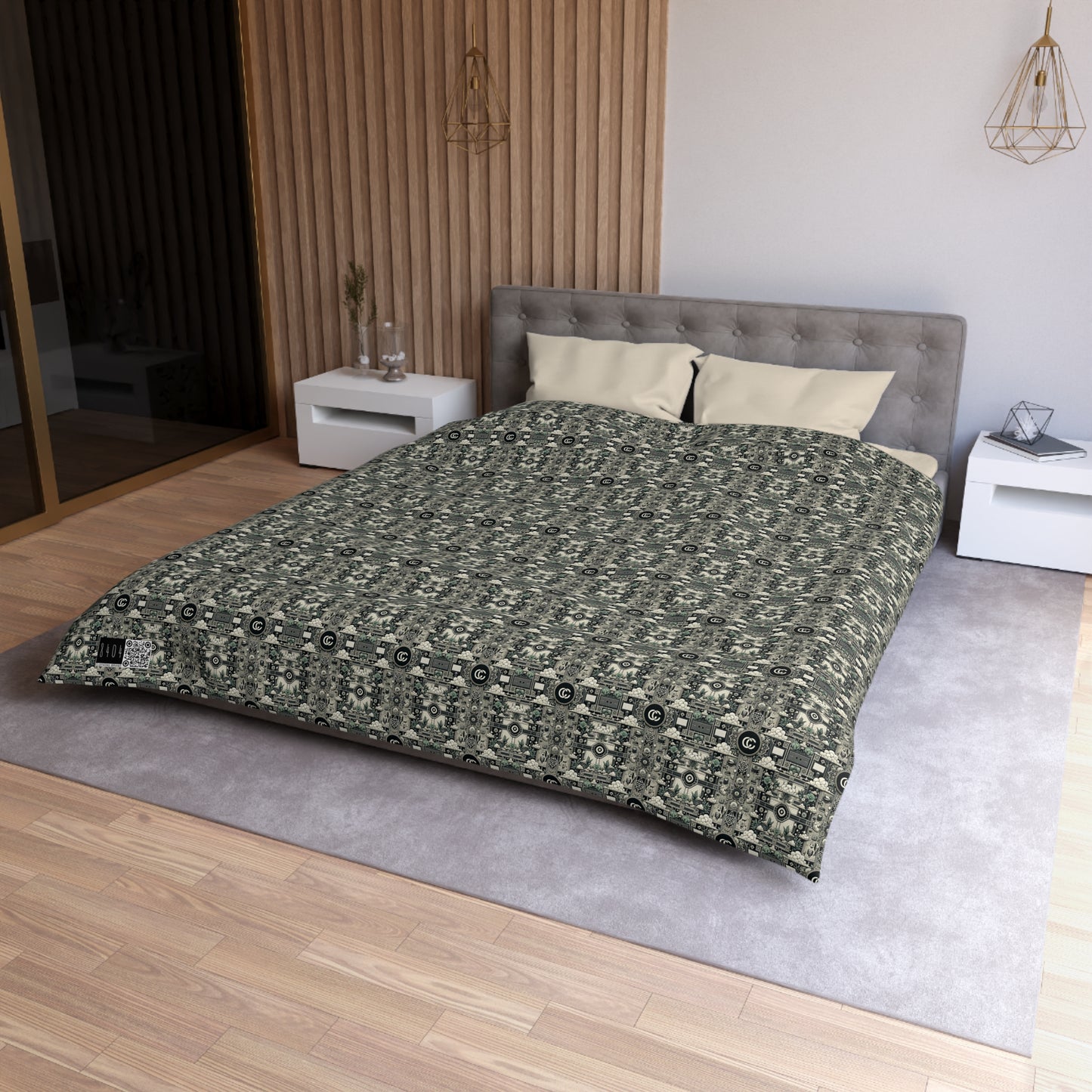 Cyber Garden Party Tech Garden Extravaganza Microfiber Duvet Cover - 8404 Design-54