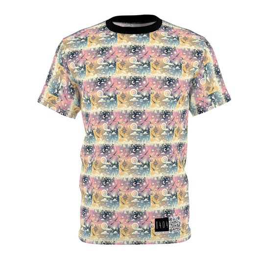 Digital Dreamland Whimsical and Nostalgic Streetwear With a Digital Twist Unisex Cut & Sew Tee - 8404 Design-69