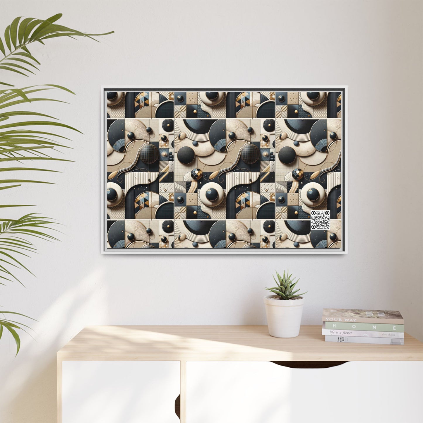 Tech-forward Luxe Streetwear Tech Luxe Fusion Matte Canvas, Framed (multi-color) - 8404 Design-71 A