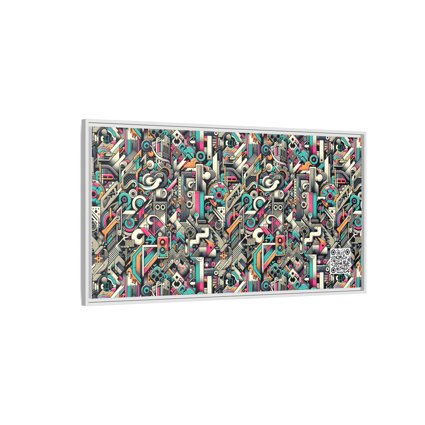 Digital Street Art Urban Street Style Matte Canvas, Framed (multi-color) - 8404 Design-74 B