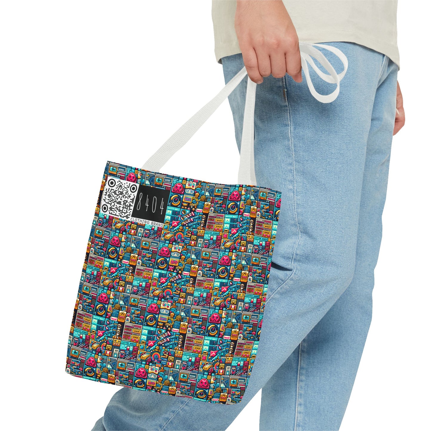 Digital Pop Culture Mashup Maximalist Pop Tote Bag - 8404 Design-47