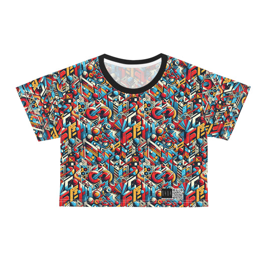 Neo-Traditional Street Art Modern Street Art Fusion Crop Tee - 8404 Design-67