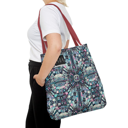 Digital Renaissance Tech-Forward Maximalism Tote Bag - 8404 Design-44