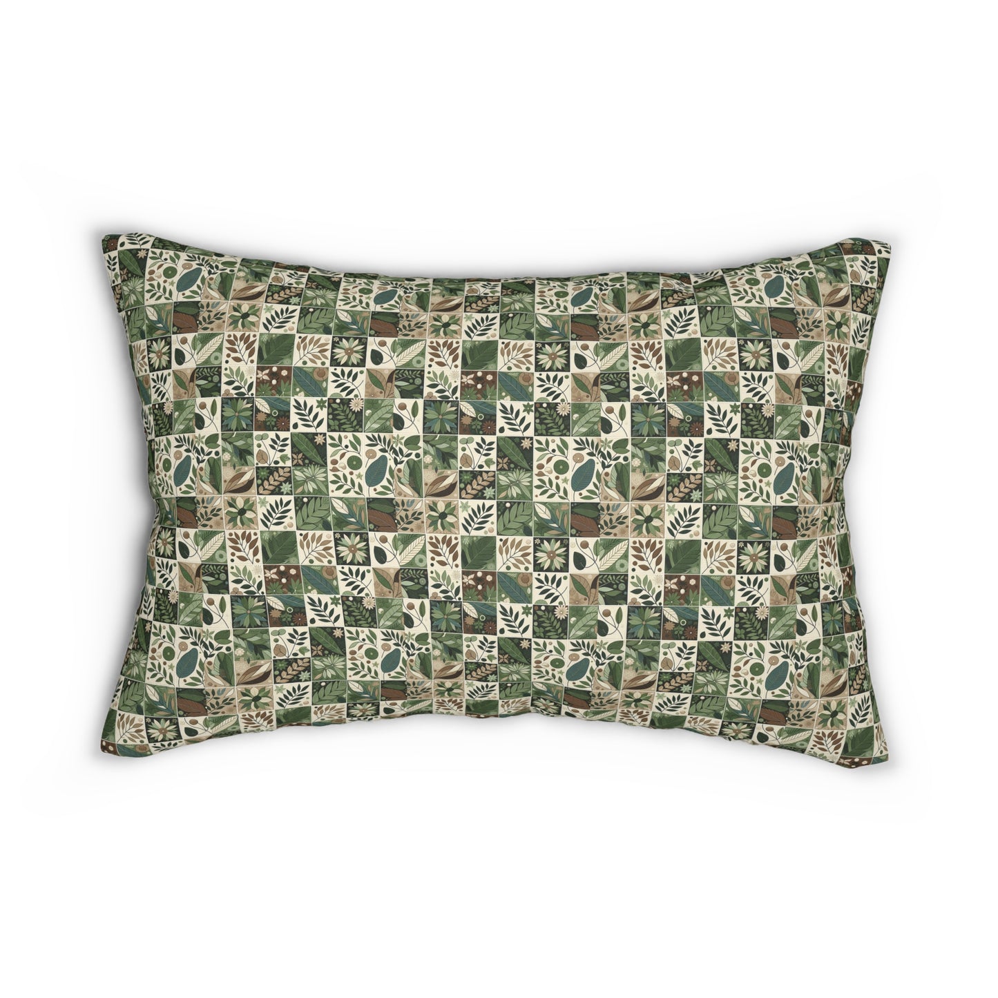 Streetwear Sustainability Environmentally Conscious Streetwear with a Natural Aesthetic Spun Polyester Lumbar Pillow - 8404 Design-57 S