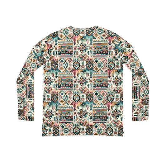 Digital Artisanal Fusion Digital Artisanal Women's Long Sleeve V-Neck Shirt - 8404 Design-49