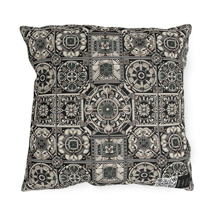 Cyber Garden Party Tech Garden Extravaganza Outdoor Pillow - 8404 Design-45