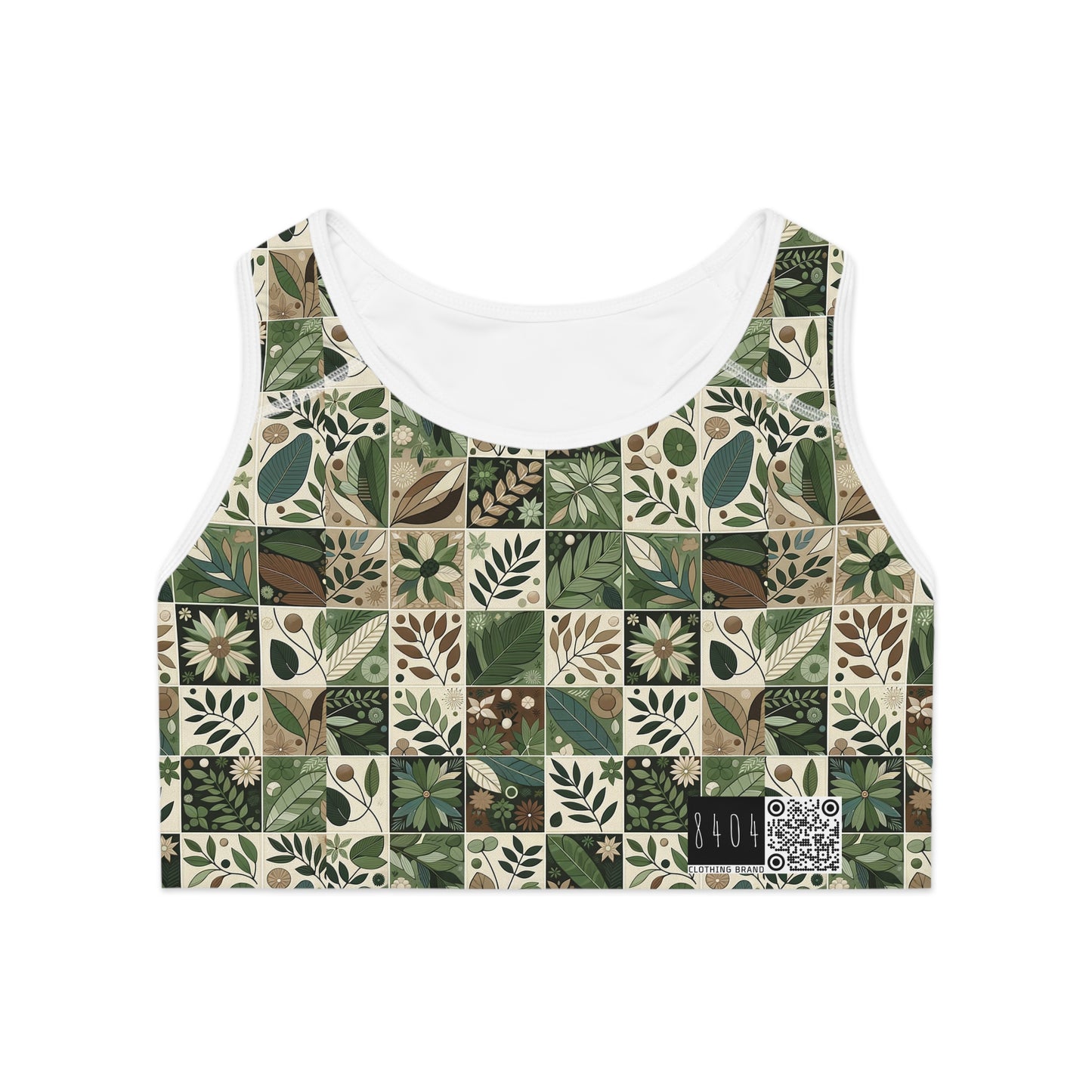 Streetwear Sustainability Environmentally Conscious Streetwear with a Natural Aesthetic Sports Bra - 8404 Design-57