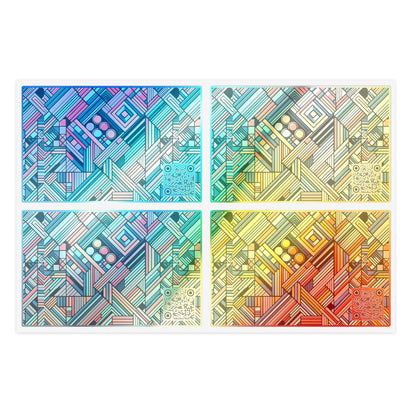Abstract Graphic Art Modern Artistic Expression Sticker Sheets - 8404 Design-67