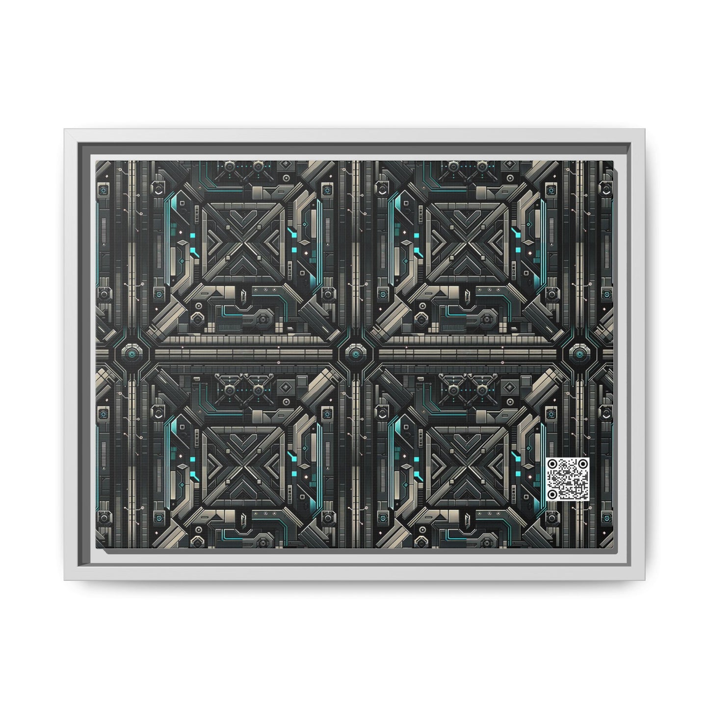 Tech Noir Futuristic Tech Aesthetic with a Dark Twist Matte Canvas, Framed (multi-color) - 8404 Design-59 A