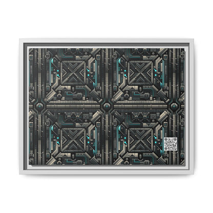 Tech Noir Futuristic Tech Aesthetic with a Dark Twist Matte Canvas, Framed (multi-color) - 8404 Design-59 A