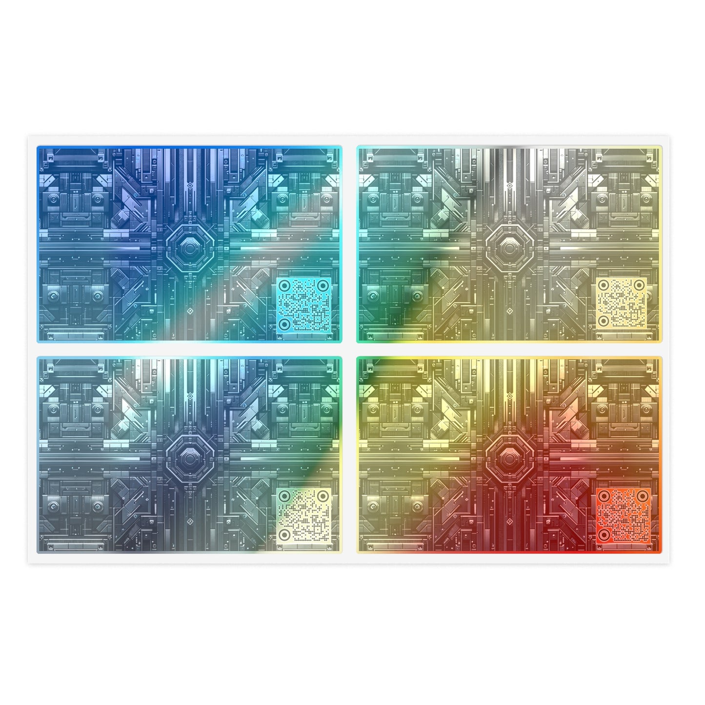 Tech Noir Futuristic Tech Aesthetic with a Dark Twist Sticker Sheet - 8404 Design-68