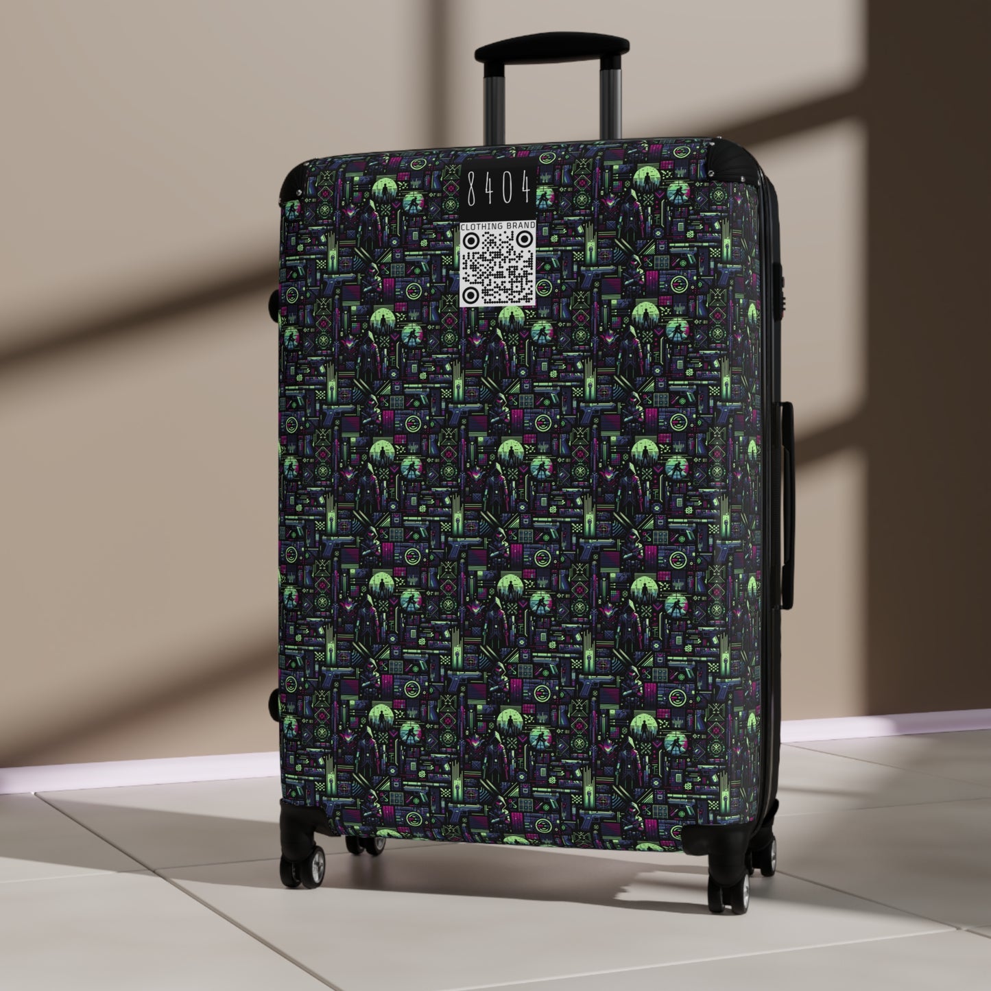 Tech Noir Futuristic Cyberpunk Suitcase - 8404 Design-63