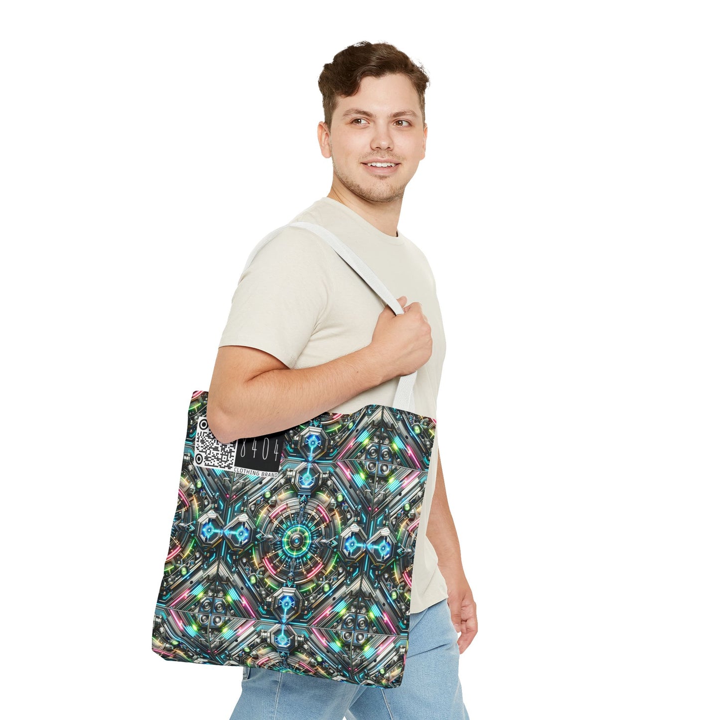Tech-Infused Futurism Futuristic Tech Tote Bag - 8404 Design-53