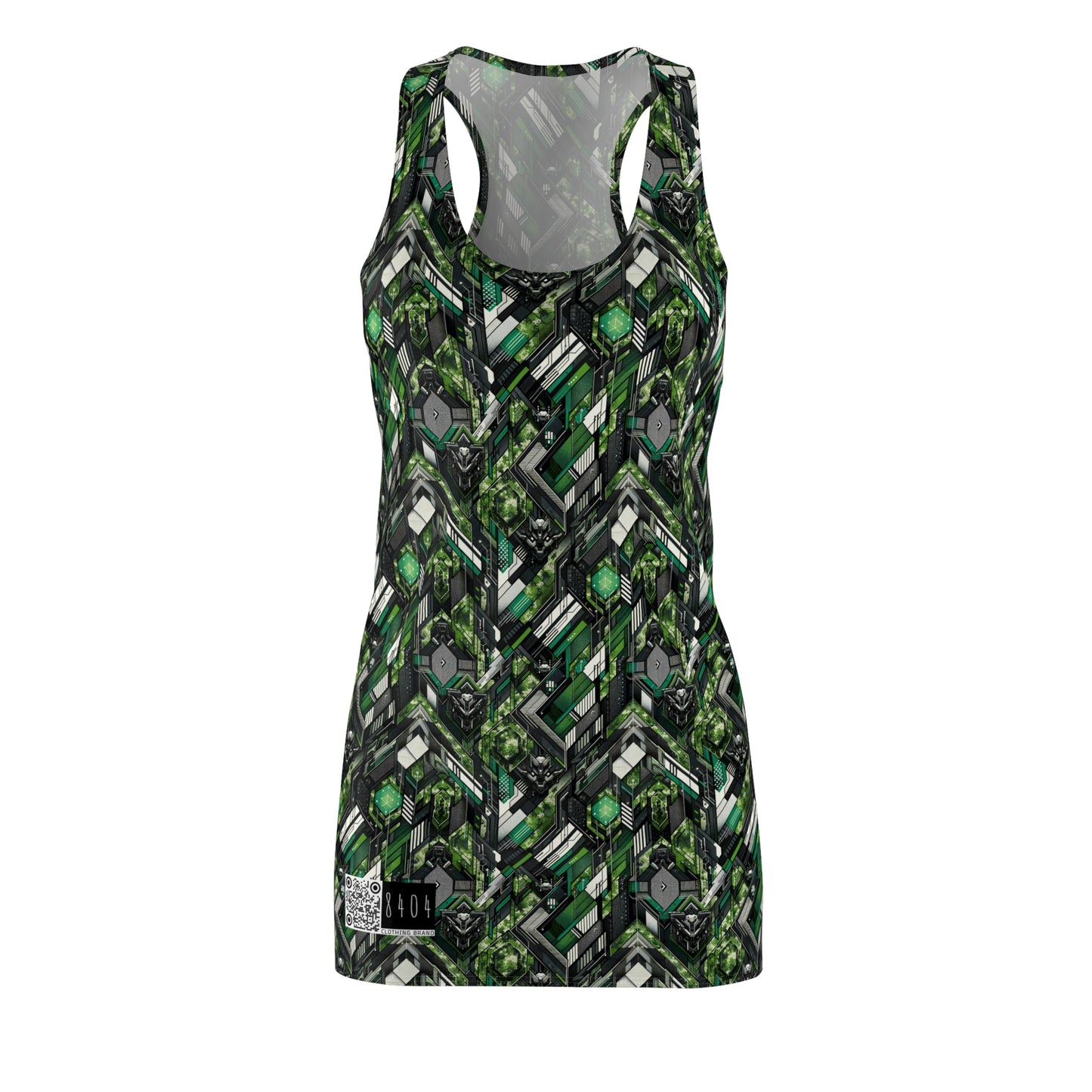 Tech Camo Fusion Tech-Forward Streetwear With a Futuristic Edge Women's Cut & Sew Racerback Dress - 8404 Design-58