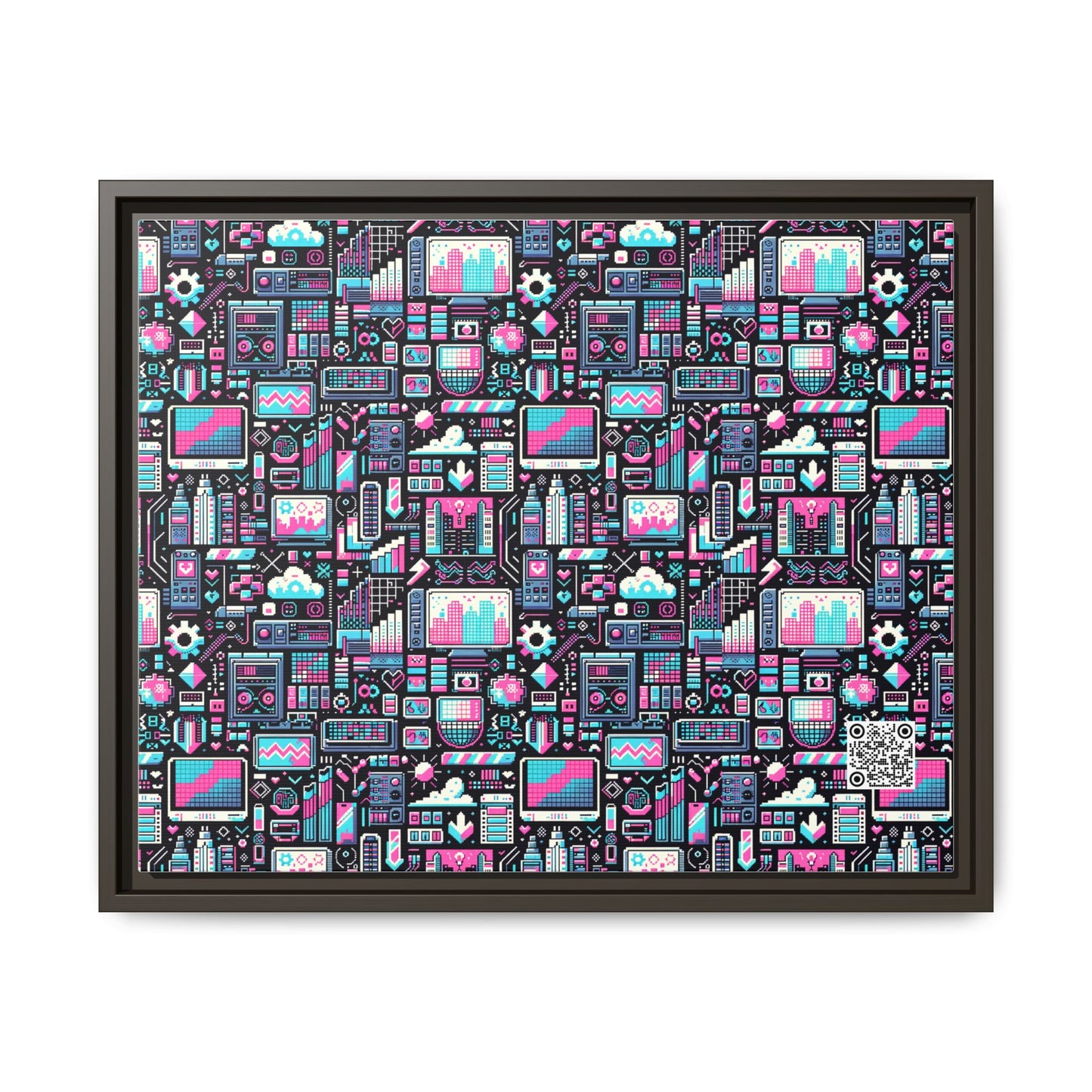 Digital Rebellion Youthful Streetwear with a Rebellious Digital Twist Matte Canvas, Framed (multi-color) - 8404 Design-71 A